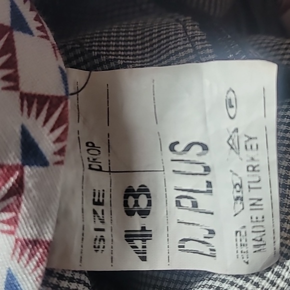 DJ PLUS multi colored plaid slim fit pants size Eur 48 - Picture 5 of 7